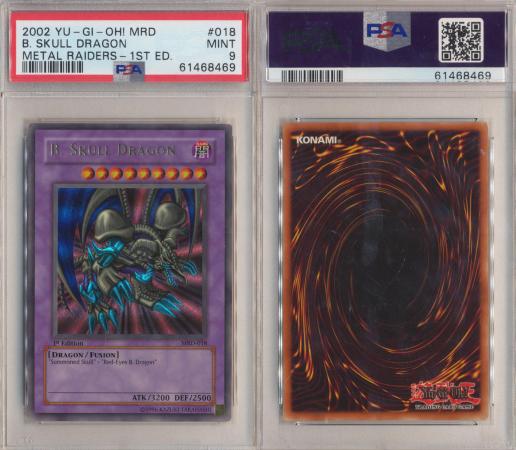B Skull Dragon MRD 018 PSA 9 MINT Ultra Rare 1st Edition PSA Graded Yugioh Cards B Skull Dragon MRD 018 PSA 9 MINT Ultra Rare 1st Edition PSA Graded Yugioh Cards