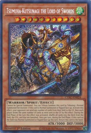 Tsumuha Kutsunagi the Lord of Swords CYAC EN024 Secret Rare 1st Edition Cyberstorm Access 1st Edition Singles Tsumuha Kutsunagi the Lord of Swords CYAC EN024 Secret Rare 1st Edition Cyberstorm Access 1st Edition Singles