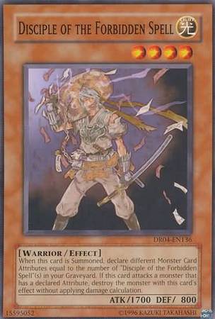 Disciple of the Forbidden Spell DR04 EN136 Common Dark Revelation 4 DR04 Disciple of the Forbidden Spell DR04 EN136 Common Dark Revelation 4 DR04