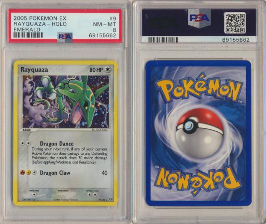 Pokemon TCG Rayquaza Holo Gold 9/106 EX Emerald Stamp, ENG