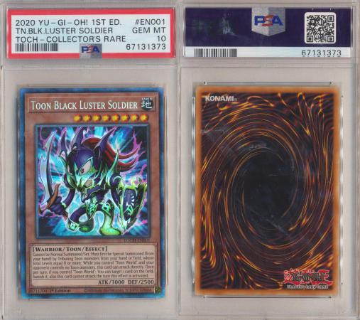 Toon Black Luster Soldier TOCH-EN001 PSA 10 GEM MT Collector's Rare 1st  Edition 1373