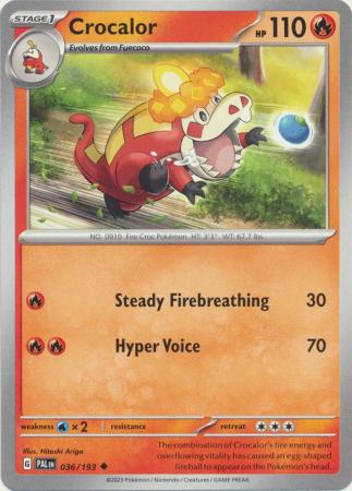 Crocalor 036 193 Uncommon Scarlet Violet Paldea Evolved Singles Crocalor 036 193 Uncommon Scarlet Violet Paldea Evolved Singles
