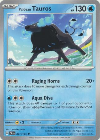 Paldean Tauros 041 193 Uncommon Scarlet Violet Paldea Evolved Singles Paldean Tauros 041 193 Uncommon Scarlet Violet Paldea Evolved Singles