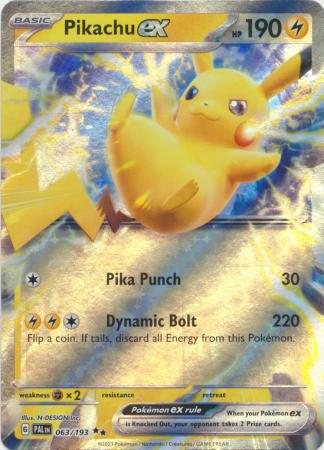 Pikachu EX - carte Pokémon 63/193 Evolutions à Paldea - PALFR