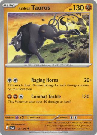 Paldean Tauros 108 193 Uncommon Scarlet Violet Paldea Evolved Singles Paldean Tauros 108 193 Uncommon Scarlet Violet Paldea Evolved Singles