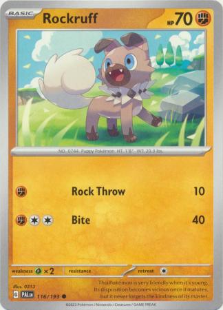 Rockruff 116 193 Common Scarlet Violet Paldea Evolved Singles Rockruff 116 193 Common Scarlet Violet Paldea Evolved Singles