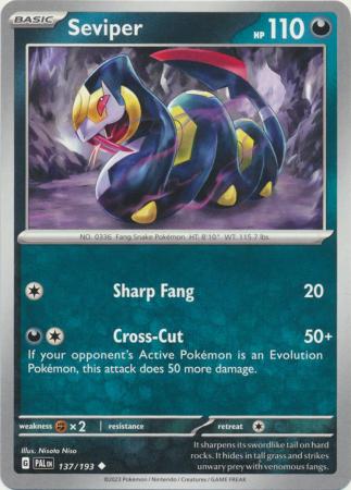 Seviper 137 193 Uncommon Scarlet Violet Paldea Evolved Singles Seviper 137 193 Uncommon Scarlet Violet Paldea Evolved Singles