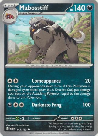 Mabosstiff 143 193 Uncommon Scarlet Violet Paldea Evolved Singles Mabosstiff 143 193 Uncommon Scarlet Violet Paldea Evolved Singles