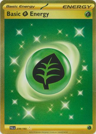 Basic Grass Energy 278 193 Gold Secret Rare Scarlet Violet Paldea Evolved Singles Basic Grass Energy 278 193 Gold Secret Rare Scarlet Violet Paldea Evolved Singles