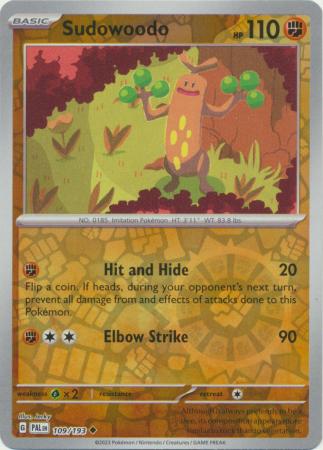 Sudowoodo 109 193 Uncommon Reverse Holo Sudowoodo 109 193 Uncommon Reverse Holo