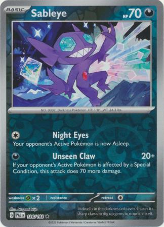 Sableye 136 193 Holo Rare Reverse Holo Sableye 136 193 Holo Rare Reverse Holo