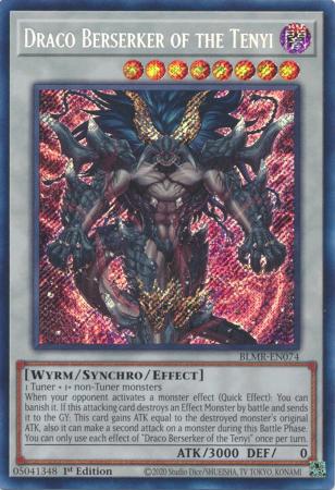 Draco Berserker of the Tenyi BLMR EN074 Secret Rare 1st Edition Monstrous Revenge 1st Edition Singles Draco Berserker of the Tenyi BLMR EN074 Secret Rare 1st Edition Monstrous Revenge 1st Edition Singles