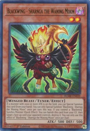Blackwing Sharnga the Waning Moon BLMR EN039 Ultra Rare 1st Edition Blackwing Sharnga the Waning Moon BLMR EN039 Ultra Rare 1st Edition
