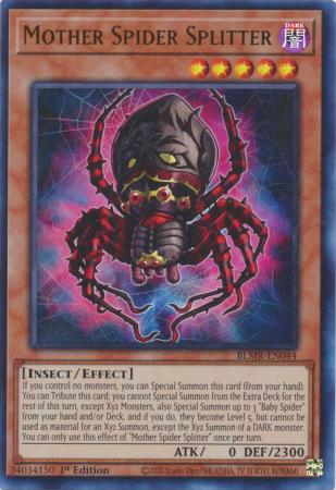 Mother Spider Splitter BLMR EN044 Ultra Rare 1st Edition Mother Spider Splitter BLMR EN044 Ultra Rare 1st Edition