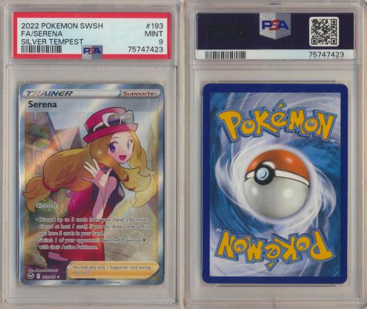 Serena - 193/195 - PSA 9 MINT - Full Art (Silver Tempest) 7423