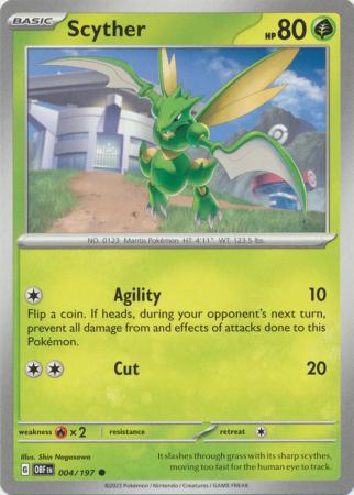 Scyther 004 197 Common Scarlet Violet Obsidian Flames Singles Scyther 004 197 Common Scarlet Violet Obsidian Flames Singles
