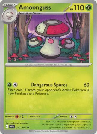 Amoonguss 010 197 Uncommon Scarlet Violet Obsidian Flames Singles Amoonguss 010 197 Uncommon Scarlet Violet Obsidian Flames Singles