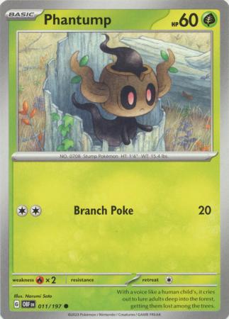 Phantump 011 197 Common Obsidian Flames Singles Phantump 011 197 Common Obsidian Flames Singles