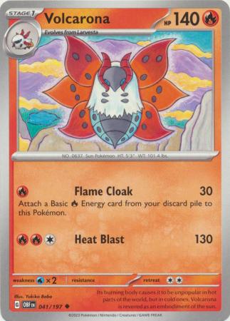 Volcarona 041 197 Uncommon Obsidian Flames Singles Volcarona 041 197 Uncommon Obsidian Flames Singles