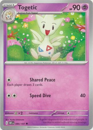 Togetic 084 197 Uncommon Obsidian Flames Singles Togetic 084 197 Uncommon Obsidian Flames Singles