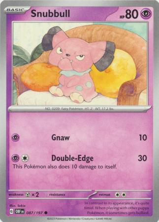 Snubbull 087 197 Common Obsidian Flames Singles Snubbull 087 197 Common Obsidian Flames Singles