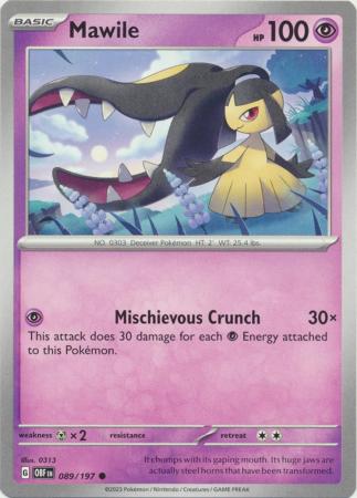 Mawile 089 197 Common Scarlet Violet Obsidian Flames Singles Mawile 089 197 Common Scarlet Violet Obsidian Flames Singles