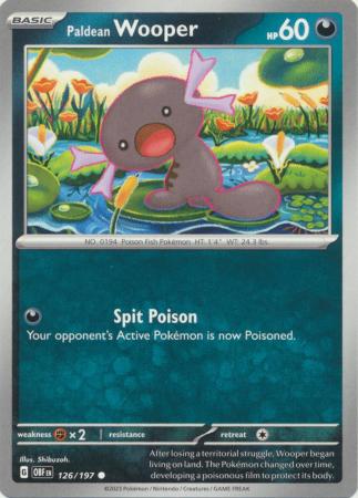 Paldean Wooper 126 197 Common Obsidian Flames Singles Paldean Wooper 126 197 Common Obsidian Flames Singles