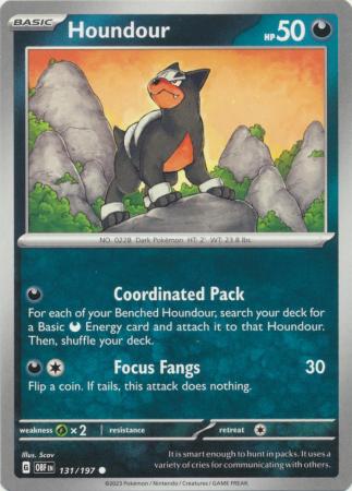 Houndour 131 197 Common Obsidian Flames Singles Houndour 131 197 Common Obsidian Flames Singles