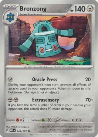 Bronzong 145 197 Uncommon Obsidian Flames Singles Bronzong 145 197 Uncommon Obsidian Flames Singles