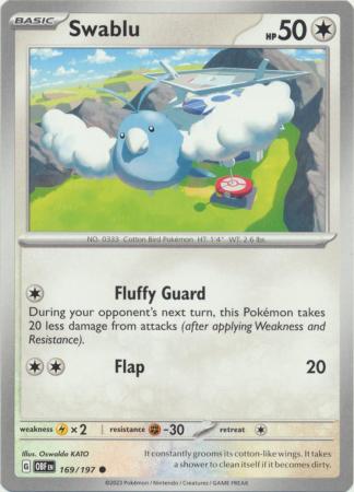 Swablu 169 197 Common Obsidian Flames Singles Swablu 169 197 Common Obsidian Flames Singles