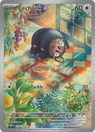 Lechonk 209 197 Illustration Rare Obsidian Flames Singles Lechonk 209 197 Illustration Rare Obsidian Flames Singles