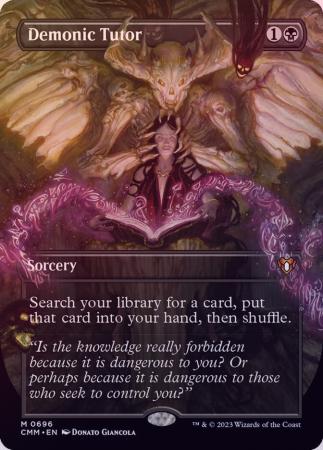 Demonic Tutor 0696 Borderless - Magic | TrollAndToad