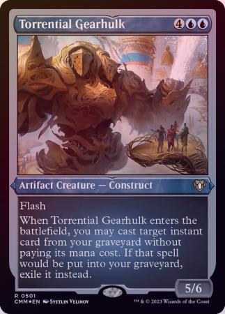 Torrential Gearhulk 0501 Etched Foil Commander Masters Collector Booster Foil Singles Torrential Gearhulk 0501 Etched Foil Commander Masters Collector Booster Foil Singles