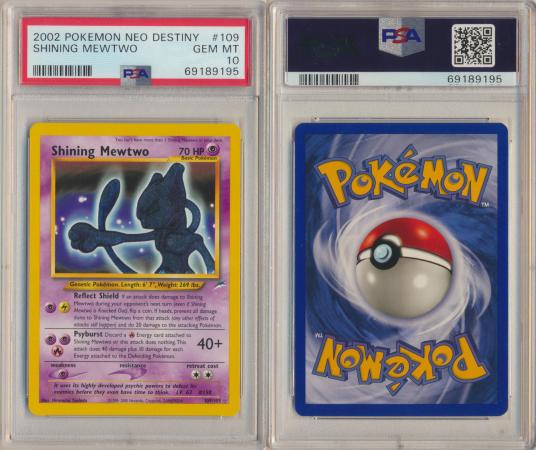 Check the actual price of your Shining Mewtwo 109/105 Pokemon card