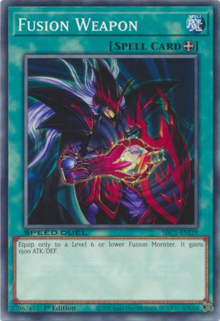 Fusion Weapon SBC1 ENI29 Common 1st Edition Speed Duel Streets of Battle City Singles Fusion Weapon SBC1 ENI29 Common 1st Edition Speed Duel Streets of Battle City Singles