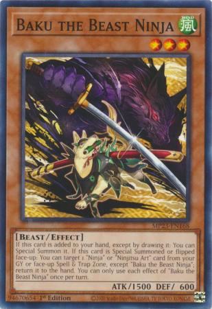 Baku the Beast Ninja MP23 EN168 Common 1st Edition 