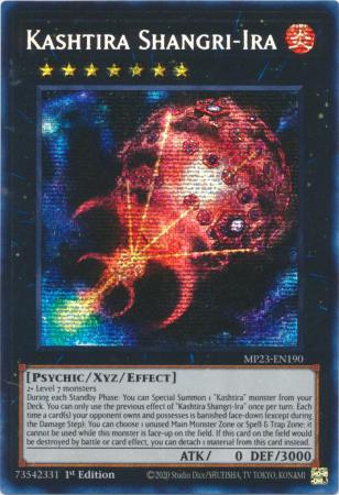 Kashtira Shangri Ira MP23 EN190 Prismatic Secret Rare 1st Edition Mega Tin 2023 Dueling Heroes Singles Kashtira Shangri Ira MP23 EN190 Prismatic Secret Rare 1st Edition Mega Tin 2023 Dueling Heroes Singles