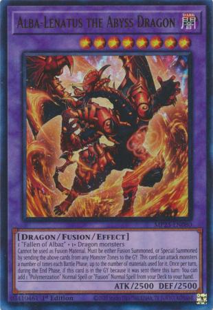 Alba Lenatus the Abyss Dragon MP23 EN080 Ultra Rare 1st Edition 