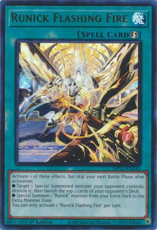 Runick Flashing Fire MP23 EN242 Ultra Rare 1st Edition 