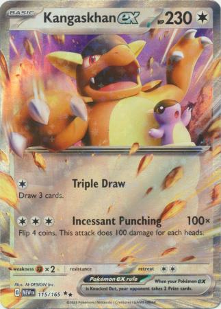 Carta Pokémon Kangaskhan EX Ultra Rara - Coleção 151 Escarlate e Violeta  MEW 115/165 - Original COPAG