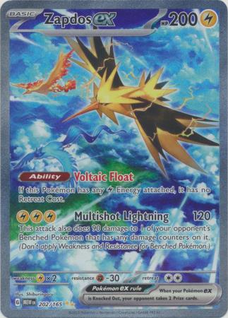 Zapdos EX - Scarlet & Violet 151 - MEWEN Pokémon card 192/165