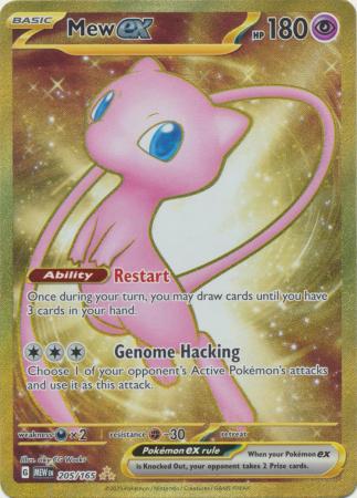 English Pokemon Card Metal, Golden Pokemon Mew Card