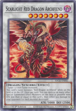 Scarlight Red Dragon Archfiend SDCK EN041 Common 1st Edition Scarlight Red Dragon Archfiend SDCK EN041 Common 1st Edition