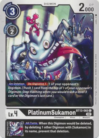 PlatinumSukamon BT13 065 Common Versus Royal Knights BT13 Singles PlatinumSukamon BT13 065 Common Versus Royal Knights BT13 Singles