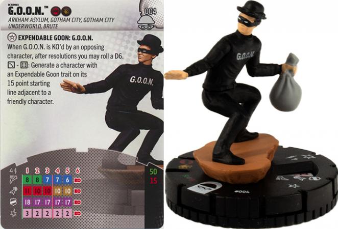 G O O N 004 Common Notorious DC Heroclix G O O N 004 Common Notorious DC Heroclix