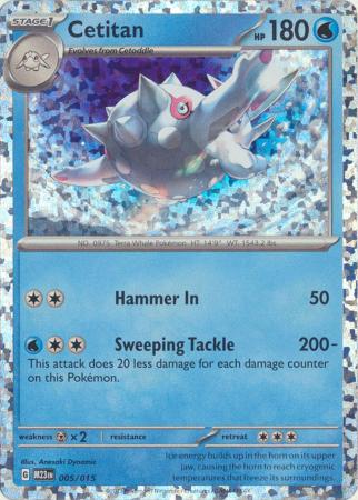 Pokemon Card - Cetitan- 005/015 - McDonalds 2023 Promo Holo Pack