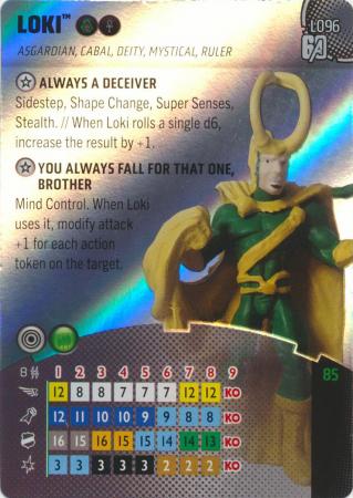 Loki L096 Marvel Heroclix Avengers 60th Anniversary Legacy Card Loki L096 Marvel Heroclix Avengers 60th Anniversary Legacy Card