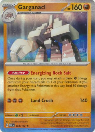Garganacl 104 182 Holo Rare Scarlet Violet Paradox Rift Singles Garganacl 104 182 Holo Rare Scarlet Violet Paradox Rift Singles
