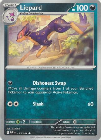 Liepard 115 182 Common Scarlet Violet Paradox Rift Singles Liepard 115 182 Common Scarlet Violet Paradox Rift Singles