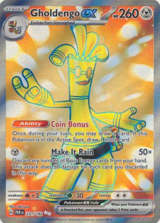 Gholdengo ex 231 182 Full Art Secret Rare Scarlet Violet Paradox Rift Singles Gholdengo ex 231 182 Full Art Secret Rare Scarlet Violet Paradox Rift Singles